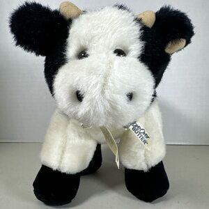 Mary Meyer Fleishmann Cow Plush Move Over Butter Stuffed Toy Black White  11"